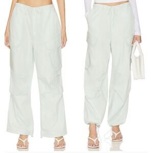 NWT AGOLDE Free People Ginerva Cargo Blue Pants sz XS $258